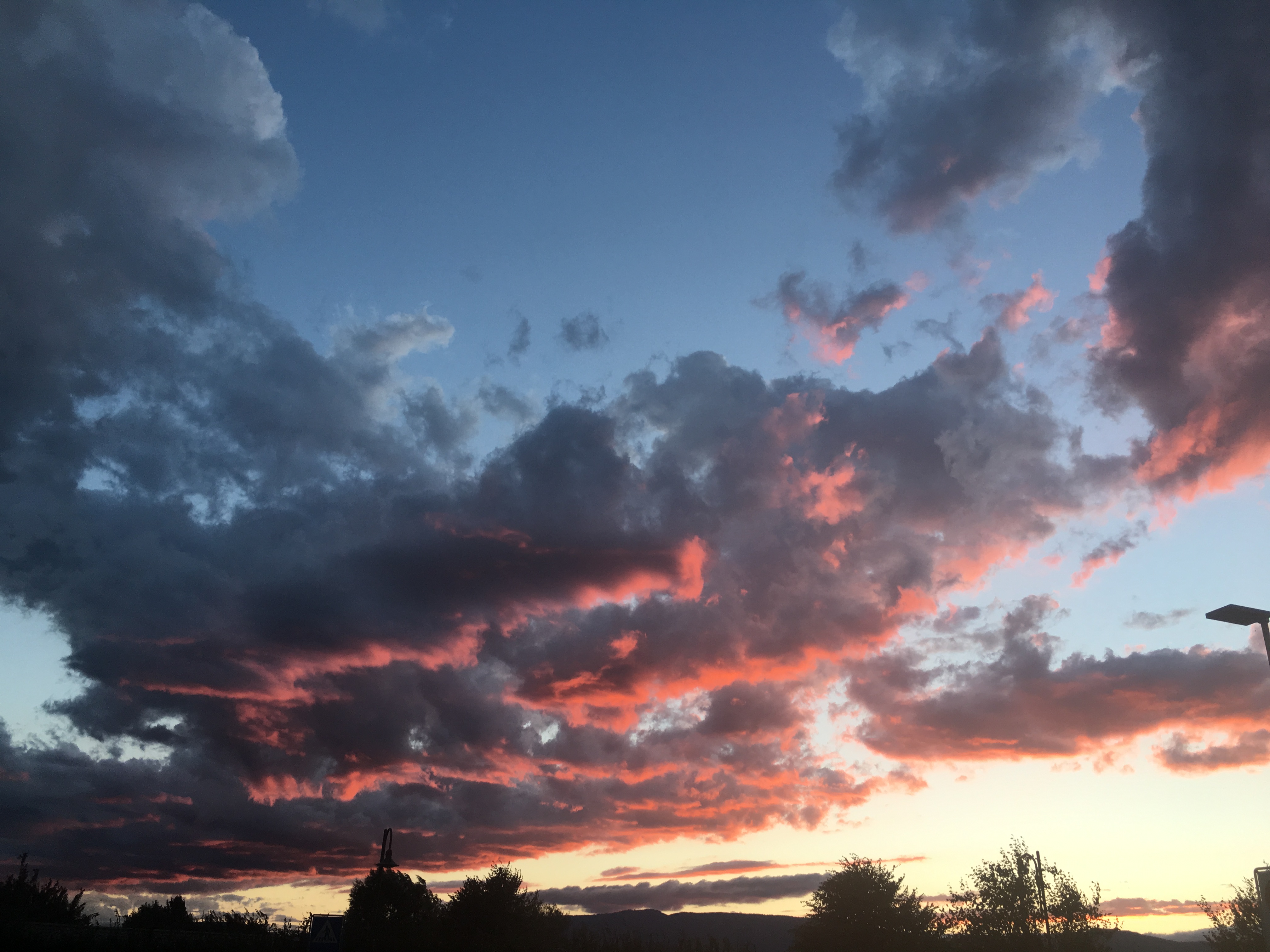 coucher de soleil avec nuages